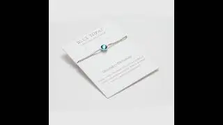 December (Blue Topaz) Birthstone Bracelet Created with Zircondia&reg; Crystals by Philip Jones Jewellery
