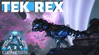 Tek Rex Taming in the Lunar Biome | ARK: Survival Evolved Genesis DLC | E10