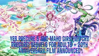 Yes Precure 5 and Maho Girls (Witchy Precure) Sequels for Adults + 20th Anniversary Film Announced