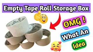 Easy DIY Storage box from tape roll / Best out of waste tape roll/ Empty Tape roll multi storage box
