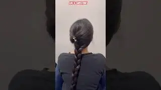 Elegant & beautiful braided ponytail! #hairstyle #hairtutorial #ytshorts #hairinspo #short #trending