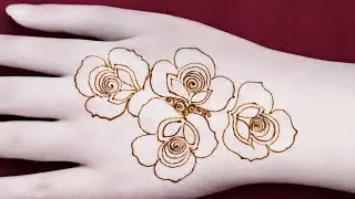 The Most Beautiful 3D Flower Mehndi Design|Simple Floral Mehndi Design For You 