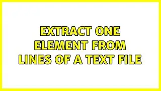 Ubuntu: Extract one element from lines of a text file (6 Solutions!!)