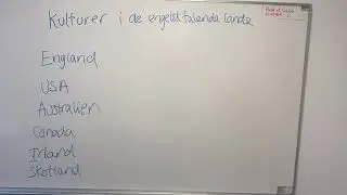 Engelsk G mundtlig eksamen -kulturer i engelsktalende lande.