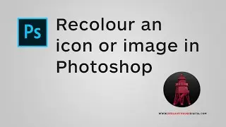 Recolouring an icon or image in Photoshop
