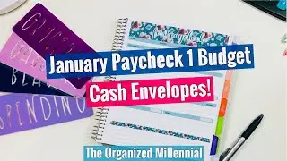 January Paycheck 1 Budget and Cash Envelopes! | Budget with Me | January Budget | Plum Paper Monthly