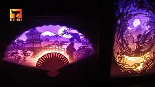 Paper cut light box Tdesign - 6 templates 3D Shadow box