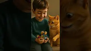 rtwarming 3D Cat Animation 😿🐾 | Orange Tabby Comforts Crying Boy