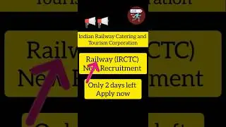 IRCTC Apprentice recruitment #railway #railways #newupdate