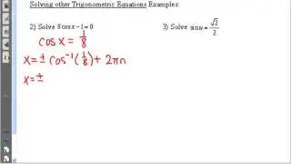Section 8.3 Algebraic Solutions to Trigonometric Equations