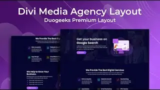 Divi Media Agency Layout - Divi Layouts by Divi Awesome