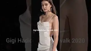 gigi Hadid's hair flip walk 2020 VS 2022#fashion#trending#shots#model#gigihadid#runway#supermodel