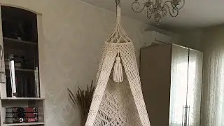 المرجيحة الملكية ☀️ الجزء الاول 👑 التاج 💖💖How to Make a Macrame Hammock 💖 part 1: The crown