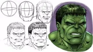 How to Draw the Hulk's Face - Step by Step