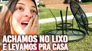 Achamos uma mesa de jardim no lixo e levamos pra casa 😱 Fizemos uma limpeza profunda