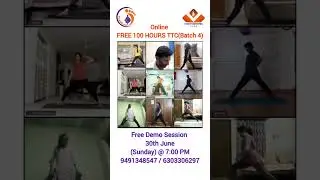 100 Hours Yoga Teacher Training Course | Free Demo on 30th Sunday at 7 PM