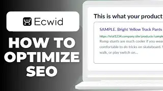 How To Optimize Ecwid SEO (Beginner&rsquo;s Guide)
