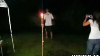 Idiot Totally Fails at Fire Breathing