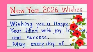 Новогодние пожелания || С Новым 2026 годом || Написание новогодних открыток на английском языке |...