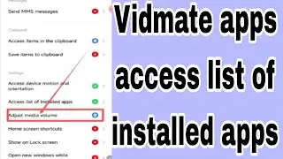 Vidmate apps access list of installed apps