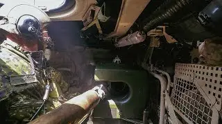 Inside the Leopard 1A5 tank during Live fire - Tank show &Aring;ben hede 2022