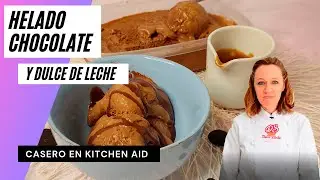 Helado de Chocolate y Dulce de leche | Helado Casero con Kitchen Aid | Dulce Silvita