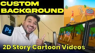 How to Create 2D Cartoon Animated Story Backgrounds | Photoshop Tutorial for Beginners |2D Animation