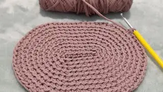 🧶Oval bag base//2 способ вязания овала// Вяжем из шнура