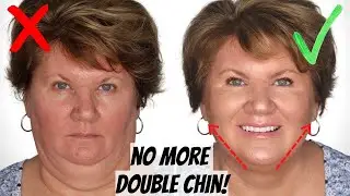 How To Contour a Round Fat Face to Look Slimmer Instantly!  | Makeup over 50