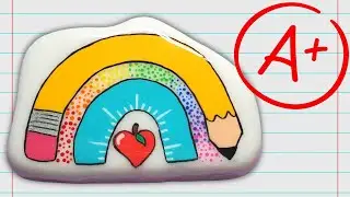 Back to School Rainbow Rock Painting Tutorial