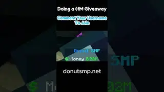 $1M Giveaway on Donut SMP!  #minecraft #donutsmp #free #giveaway #minecraftgiveaway