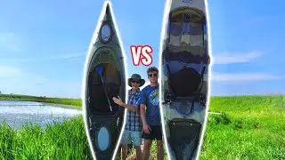 CHEAP vs EXPENSIVE Kayak FARM Pond Fishing CHALLENGE! (1vs1)