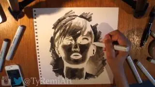 Reverse Miley Cyrus Drawing (by Tyler Remikie) @TyRemiArt