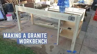 How I Built a Granite and Pine Workbench for the Workshop - CNC Woodworking