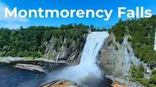 Walking into the mist at Montmorency Falls 💦🌿 Quebec City, Canada| 2025 #montmorencyfalls #quebec 