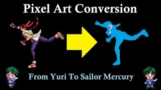 🎨 Sailor Mercury Standing Roundhouse 6th Frame Pixel Conversion KOF Style To Arcade Style Mugen MVC2