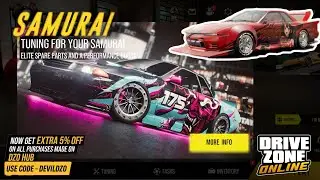 New Car Samurai | Drive Zone Online: Maxing Out Samurai & Unlocking All Paid Parts | Top Speed !! 