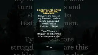 This prayer is for anyone tired of struggling financially. #god#dailybibleverse#shorts #worshipmusic