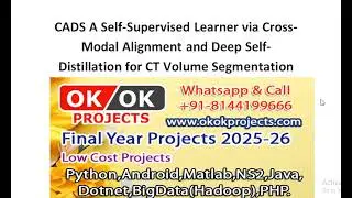 CADS A Self Supervised Learner via Cross Modal Alignment and Deep Self Distillation for CT Volume Se