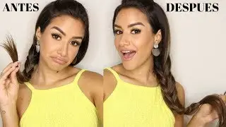 COMO HACER TRENZA DE LADO CON EXTENSIONES PASO A  PASO | FACIL Y RAPIDO | GABY ARRIA