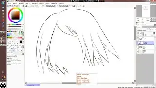 [Easy Paint Tool Sai] Vector work tutorial how to part 001.