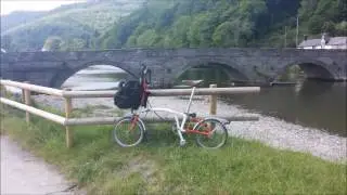 Brompton Folding Bike ride from Dolgellau to Machynlleth along the A487