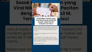 Kades Bantah Mbah Tarman Kabur Usai Viral Nikahi Gadis Pacitan dengan Mahar Cek RP3 Miliar