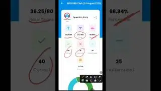 RRB clerk mock test score 😭 || #shorts #ytshorts #rrb #ibps #sbipo #rrbpo #rrbclerk #bankingexams