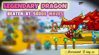 FINALLY LEGENDARY DRAGON BEATEN! at 50k waves | Lightning Build | GrowCastle#1 (Day20)