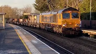 &ldquo;Sir Edward Watkin&rdquo; 66722 4M08 with 16 containers (eventually) 15;13 28E Lea Road 10/1/2026