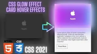 Awesome CSS Cards Glow Hover Animation Effect Html Css Tutorial! | CSS Series 2021 | Episode 1