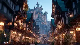 A City That Remains  🏰🌤️ Calm Minecraft Stone City Under Open Skies .