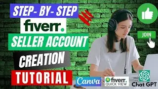 Setup Fiverr Seller Account For Beginners | Make Money On Fiverr Tutorial 2023 | use ChatGPT & Canva