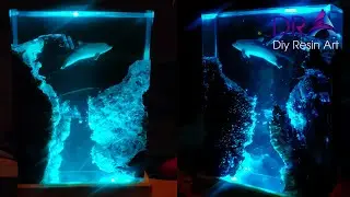 OCEAN in Epoxy Resin lamp / RESIN ART